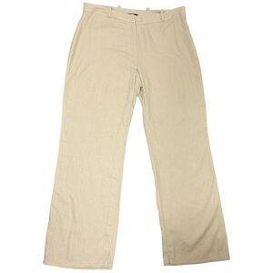 REITMANS Tan Coastal Pant Straight Wide Leg Linen Blend Minimalist Trousers 15